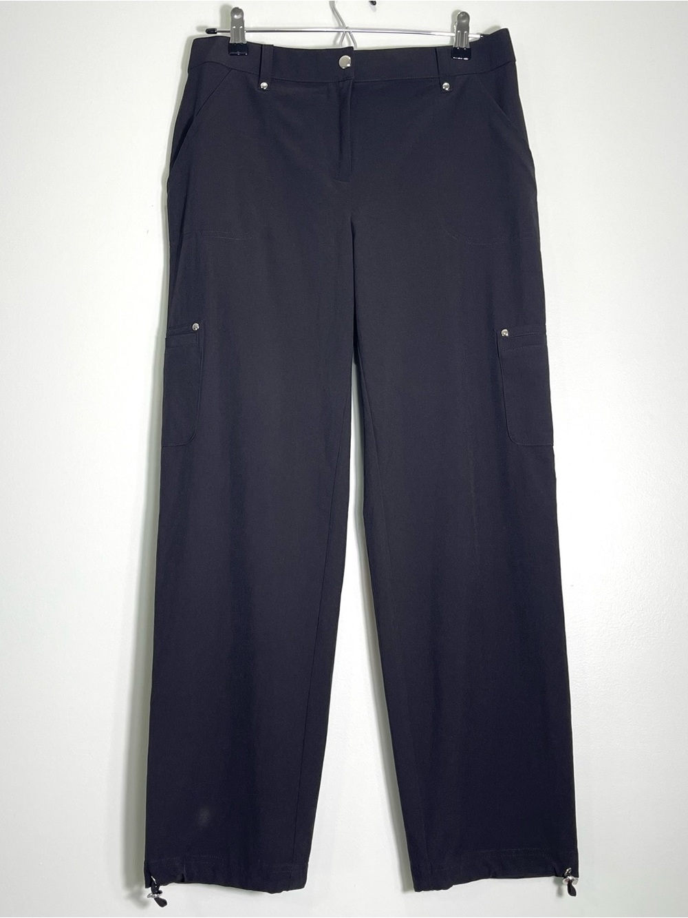 CHICO'S Zenergy Black Cargo Athletic Pants Golf Stretch (Chico 0Short) 4 Petite